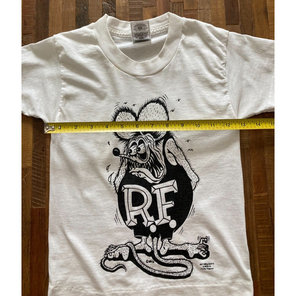 Rat Fink, Ed 'Big Daddy' Roth Vintage 1991 Baby/Cropped T-shirt - Picture 14 of 15